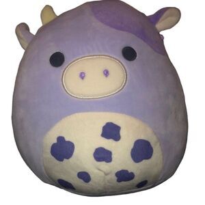 NEW Squishmallows Kellytoy 8" Bubba the Purple Cow Plush Toy No Tags